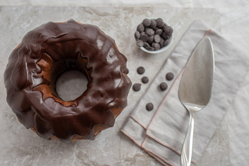 Traditional chocolate gugelhupf 