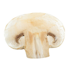 Fototapeta premium half of champignon isolated on white background