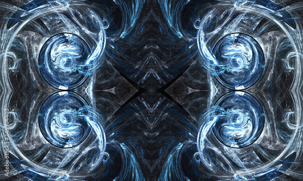 Poster 3d computer generated artistic abstract unique futuristic glowing fractals artwork background
