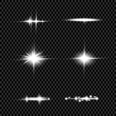 Lights sparkles isolated. Vector