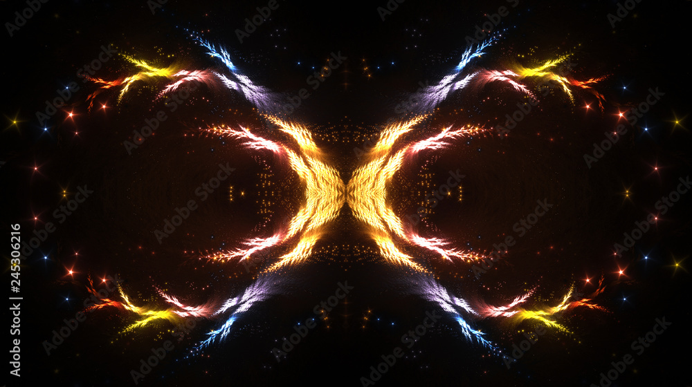 Canvas Prints abstract artistic multicolored modern fractals artwork as an x-mark