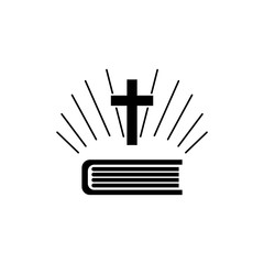 Holy Bible Flat Icon or logo