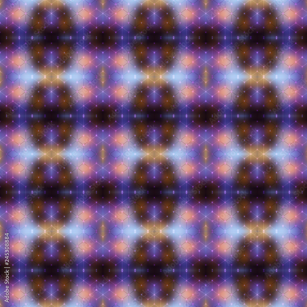 Poster 3d computer generated unique smooth artistic multicolored modern smooth abstract network pattern art