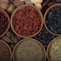Fototapeta na wymiar various spices background