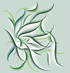 Fotobehang abstract green lines background. vector illustration. © blina