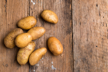 Raw potato food . Fresh potato