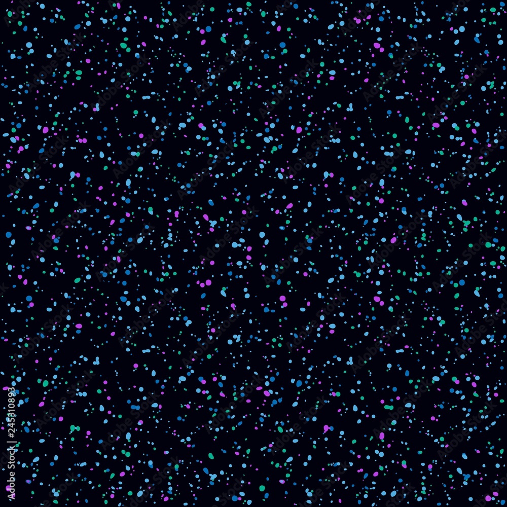 Poster Abstract Colorful Dotted Seamless Pattern. Vector Confetti Noise Background. Texture with Random Specks