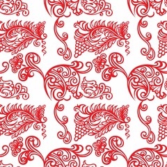 Seamless Old Russian pattern. Use as tiled pattern, background, wallpaper, textile design, for covers, invitations and other design elements.