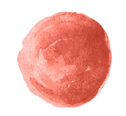 Living Coral watercolor background . color of the year 2019. 16-1546 - Image