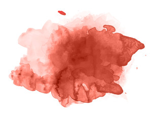 Living Coral watercolor background . color of the year 2019. 16-1546 - Image