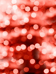 Beautiful glittering bokeh - Color of the year 2019 - Living Coral