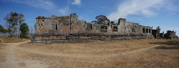 Preah Vihear,Cambodia-January 10, 2019: Palace and Third Gopura of Preah Vihear Temple, Cambodia