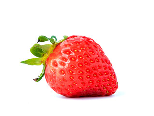 Freshness Various sweet red strawberries isolated on white background,cut out