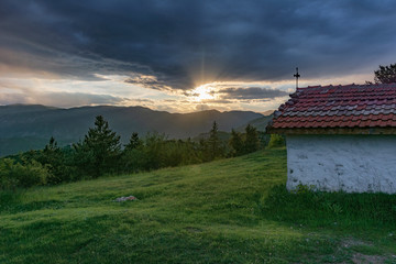 small chapel in the mountain