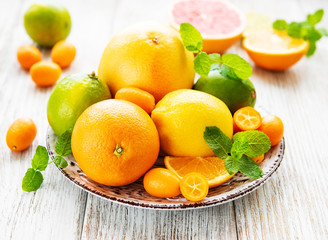 Fresh citrus fruits
