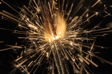 fire and sparks closeup