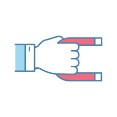 Customer attraction strategy color icon