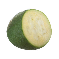 slice of feijoa isolated on white background