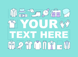 Men's clothes word concepts banner