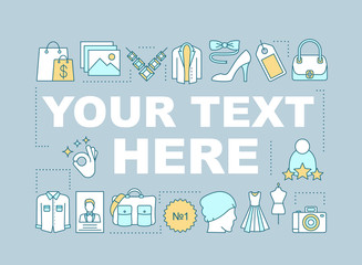 Obraz premium Clothes shopping word concepts banner