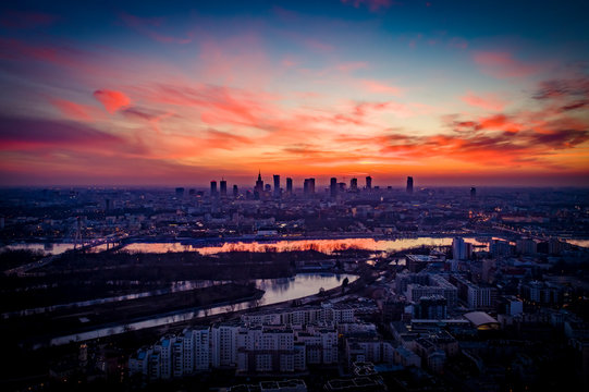 Warszawa o zmierzchu
