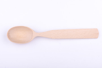 wooden spoon on a white background