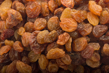 yellow raisins background