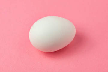 Egg isolated on pink background