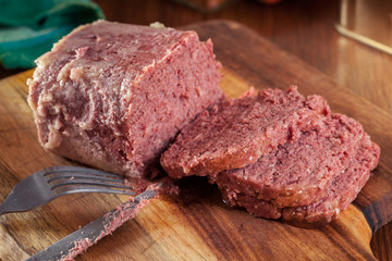 Delicious sliced corned beef