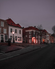 Naklejka premium Night photography in Bergen op Zoom, the Netherlands