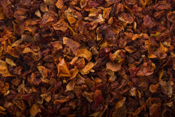 ground dried tomatoes background
