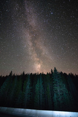 Nightsky with milky way in Banff National Park