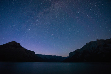 Nightsky with milky way in Banff National Park