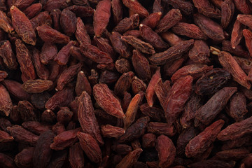 dried goji berrries background