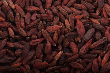 dried goji berrries background