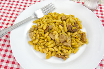 fricassée de mouton et flageolets