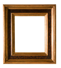 rectangular frame for a mirror on isolated background