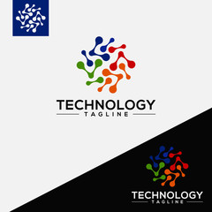 Technology Logo Design stock vector