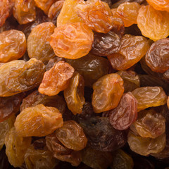 yellow raisins background