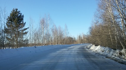 Obraz premium winter road