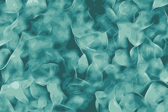 Green and blue abstract pattern representing plant leaves of agave plant