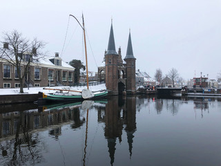 The Watergate during winter in Sneek