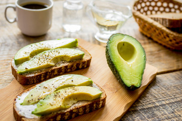 making sandwiches with avocado healthy organic food