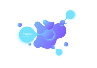 Probiotics bacteria vector design. Probiotics bacteria vector design. Concept of design with Lactobacillus Probiotic Bacteria. Template design with Prebiotic healthy nutrition ingredient