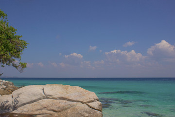 stones on sea background