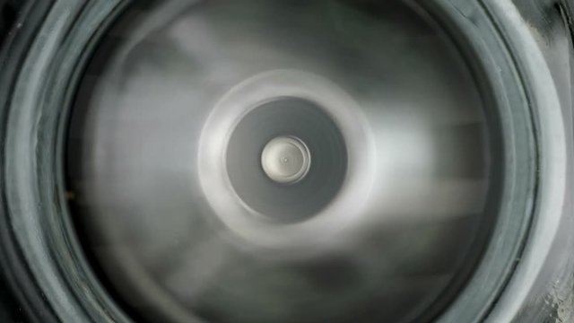 Sharp blender rotating blades. Close-up shot.