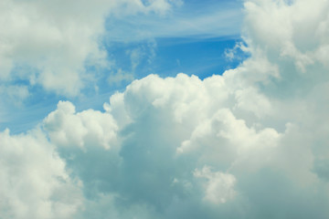 blue sky with white culumus