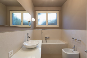 Fototapeta na wymiar Elegant modern bathroom