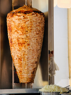 Doner Kebab On Rotating Vertical Spit in the east