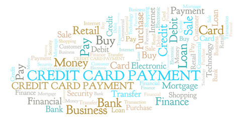 Obraz premium Credit Card Payment word cloud.